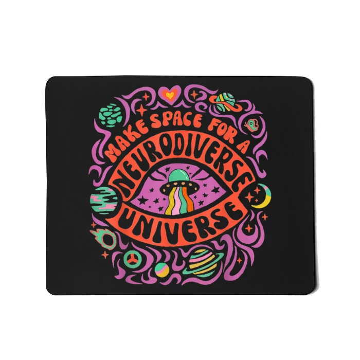 Neurodiverse Universe Neurodiversity Adhd Autism Awareness Mousepad