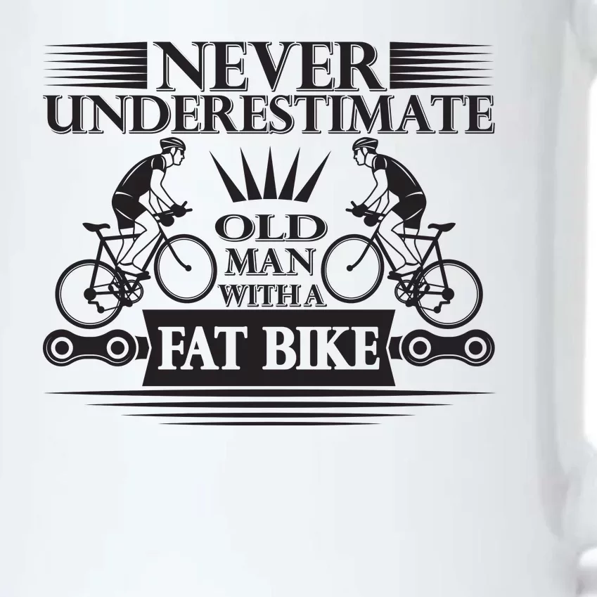 Never Underestimate Old Man With Fat Bike Black Color Changing Mug