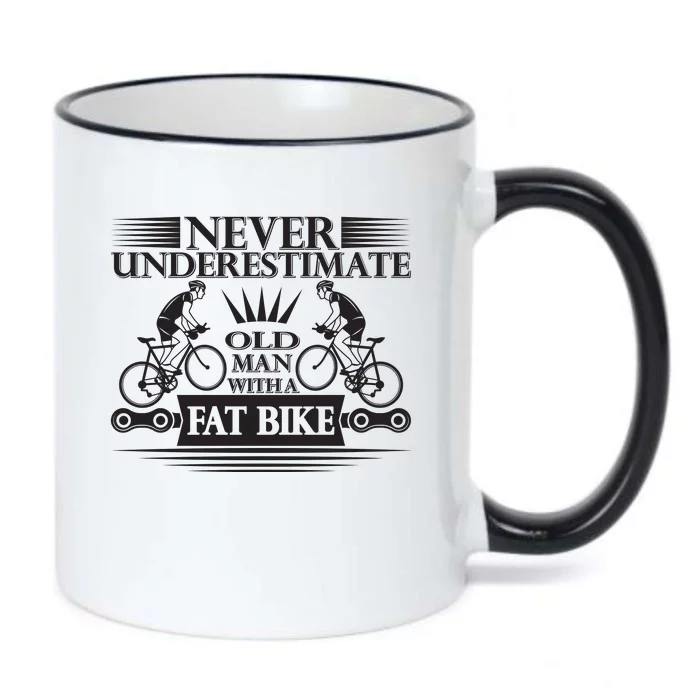 Never Underestimate Old Man With Fat Bike Black Color Changing Mug