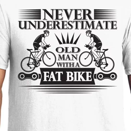 Never Underestimate Old Man With Fat Bike Pajama Set