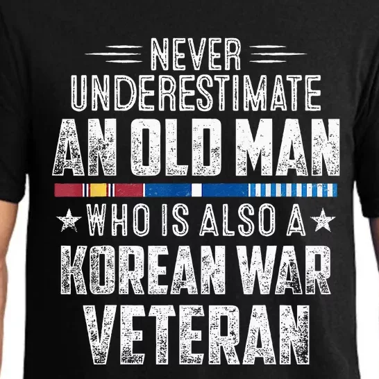 Never Underestimate OLD MAN Korean War Veteran Grandpa Pajama Set