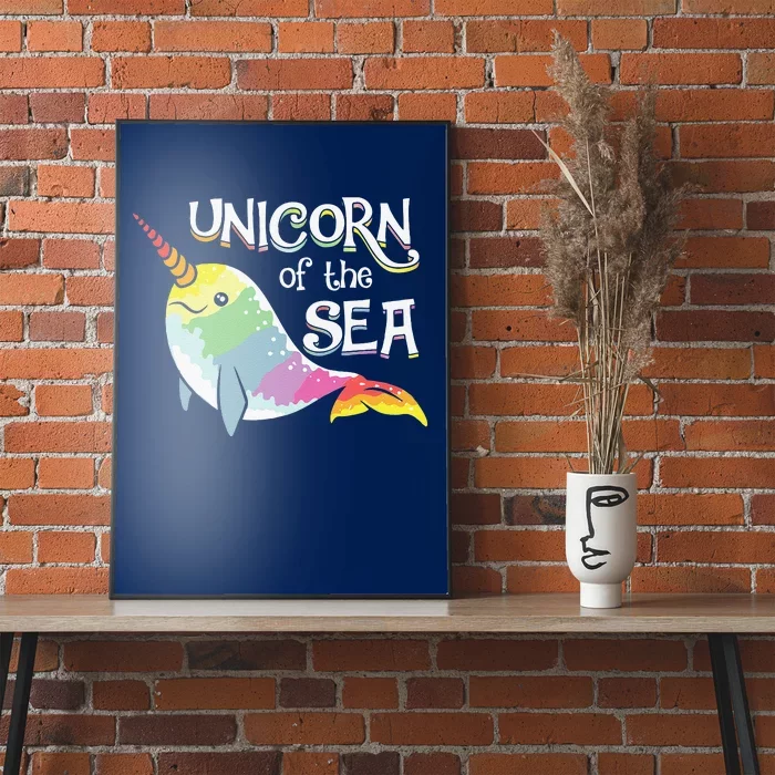 Narwhal Unicorns Of The Sea Beach Summer Art Poster