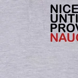 Nice Until Proven Naughty Funny Christmas Softstyle Adult Sport Polo