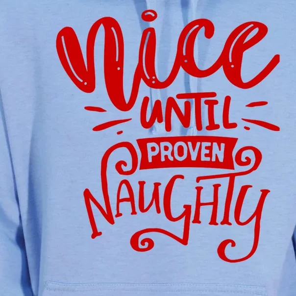 Nice Until Proven Naughty Unisex Surf Hoodie