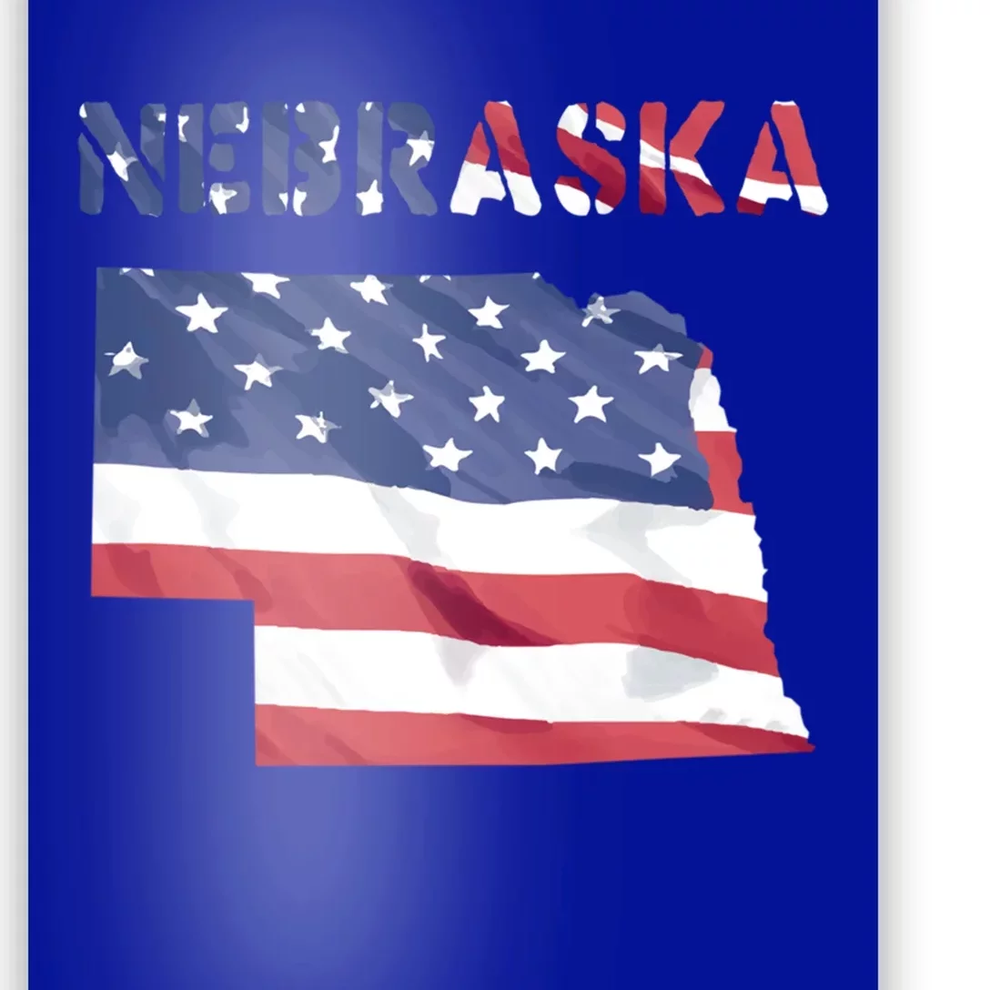 Nebraska Usa Proud United States America Patriot Flag Us Gift Poster