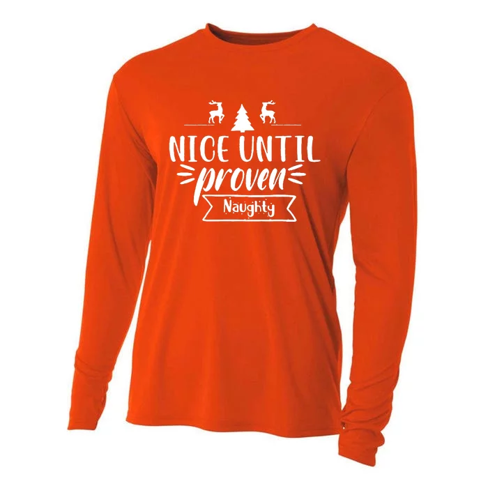 Nice Until Proven Naughty Cooling Performance Long Sleeve Crew