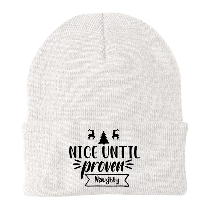 Nice Until Proven Naughty Knit Cap Winter Beanie