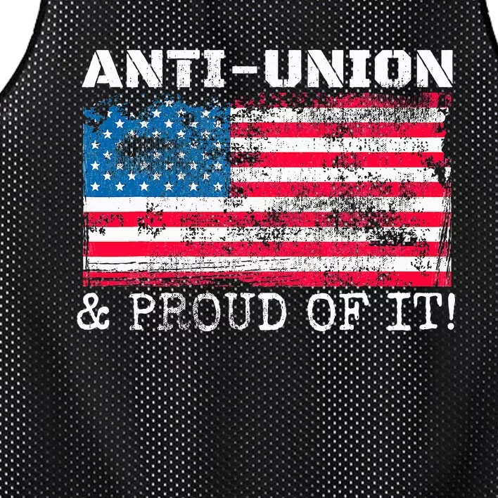 Non Union Retro Us Flag Antiunion Proud Of It Mesh Reversible Basketball Jersey Tank