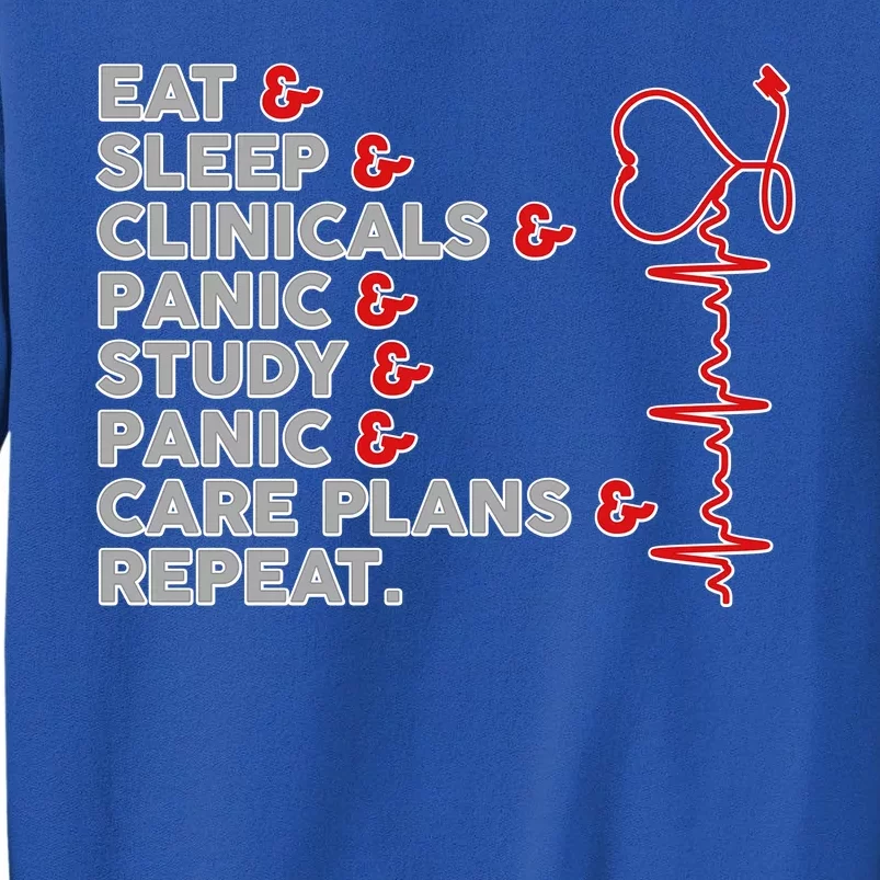 Nurse Eat Sleep Panic Clinicals Repeat Sweatshirt