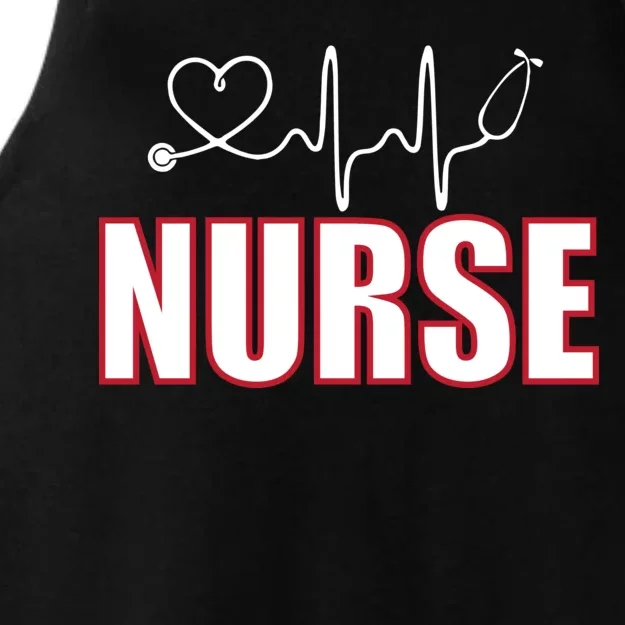 Nurse Heartbeat Logo Ladies Tri-Blend Wicking Tank