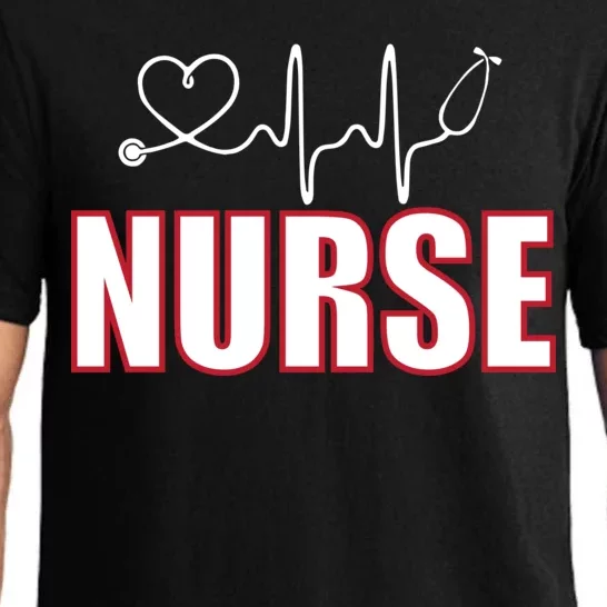 Nurse Heartbeat Logo Pajama Set