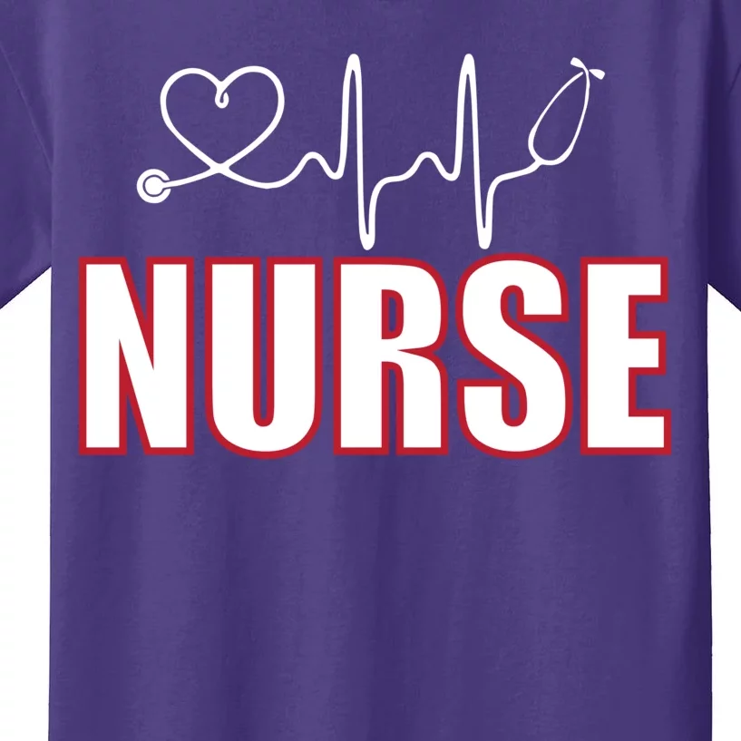 Nurse Heartbeat Logo Kids T-Shirt