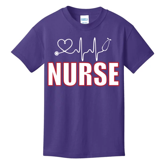 Nurse Heartbeat Logo Kids T-Shirt