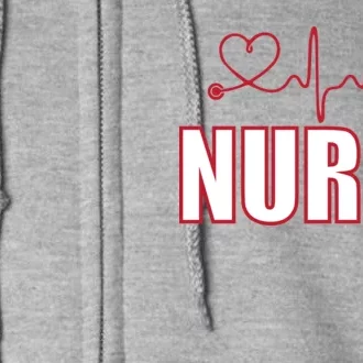 Nurse Heartbeat Logo Full Zip Hoodie