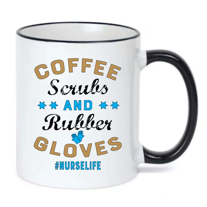 Nurse Life Coffee Scrubs and Rubber Gloves Black Color Changing Mug