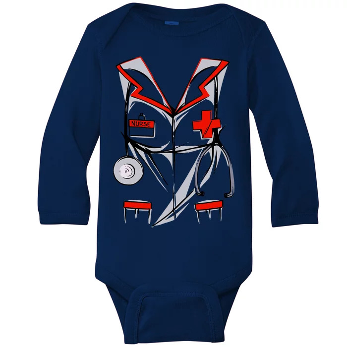 Nurse Medical Costume Suit Baby Long Sleeve Bodysuit