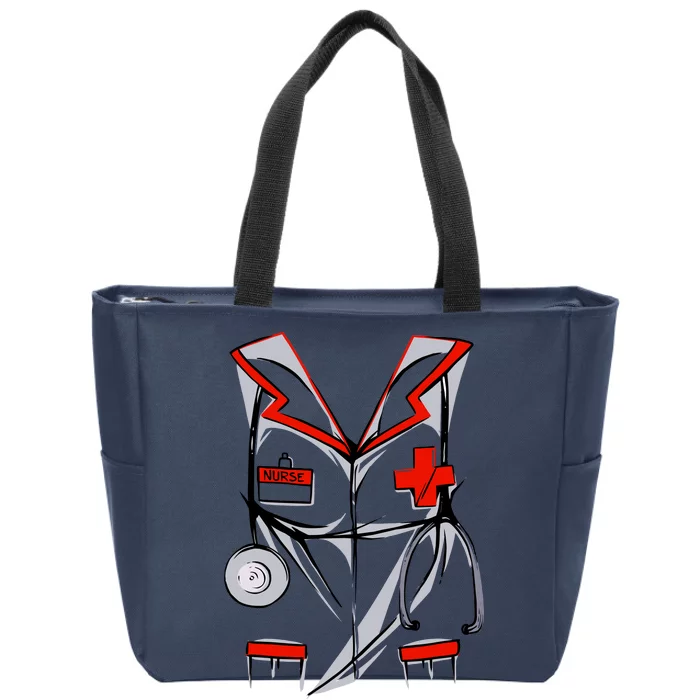 Nurse Medical Costume Suit Zip Tote Bag