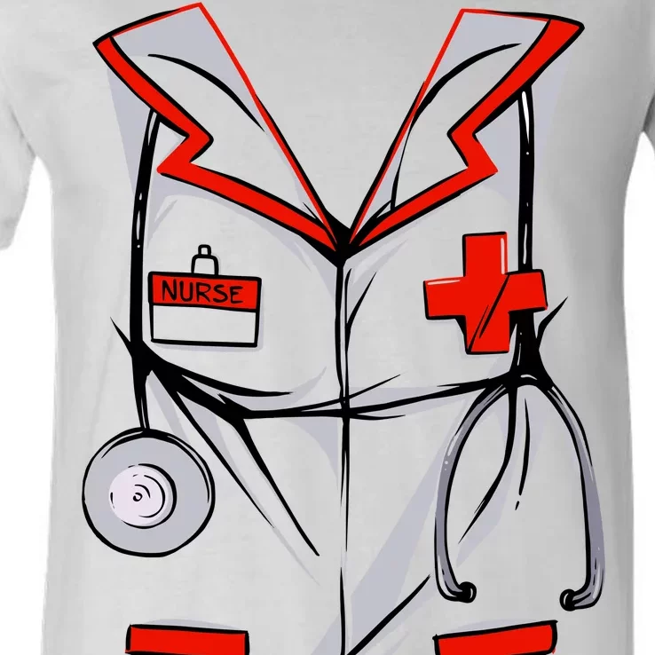 Nurse Medical Costume Suit V-Neck T-Shirt