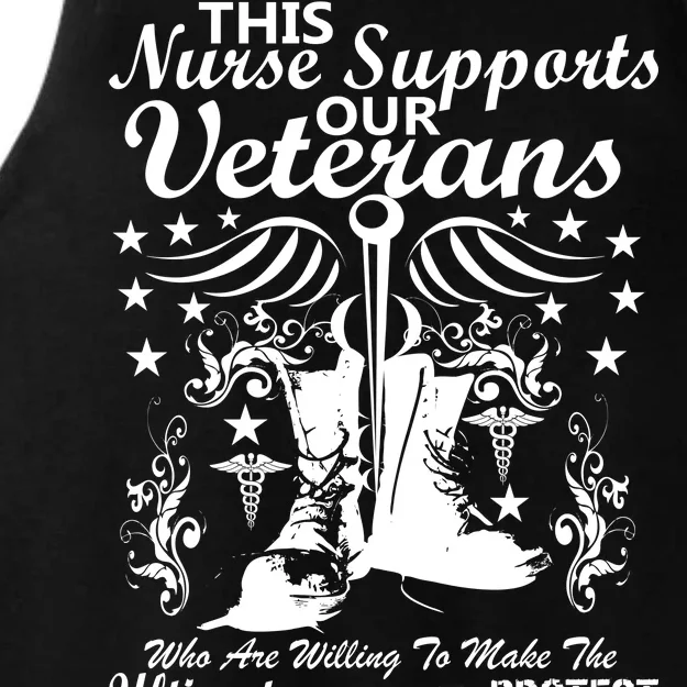 Nurse Supports Our Veterans Ladies Tri-Blend Wicking Tank