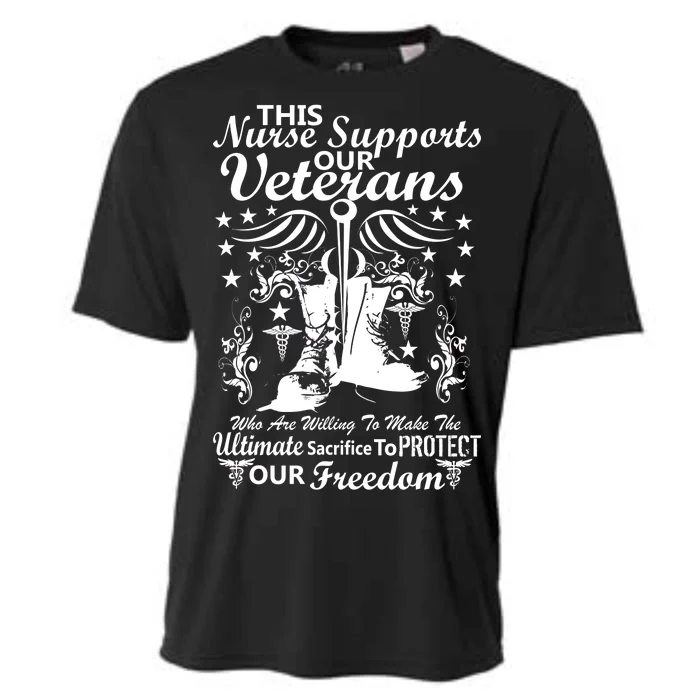 Nurse Supports Our Veterans Cooling Performance Crew T-Shirt