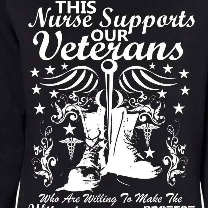 Nurse Supports Our Veterans Womens California Wash Sweatshirt