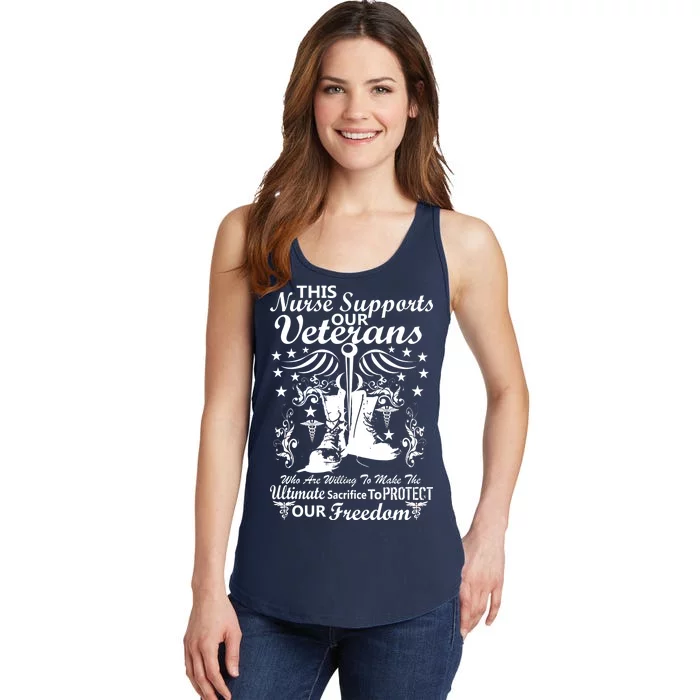 Nurse Supports Our Veterans Ladies Essential Tank