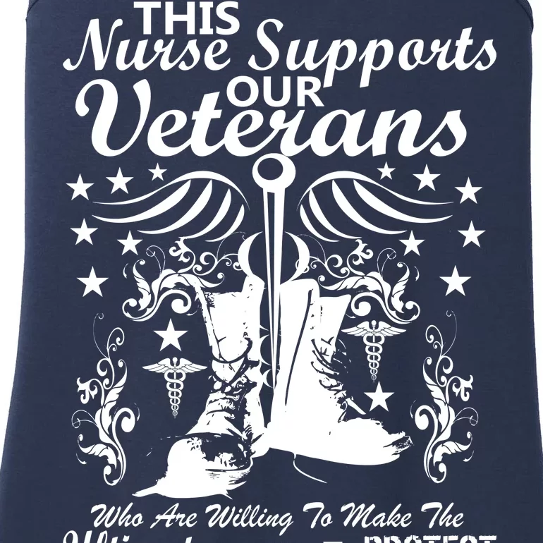 Nurse Supports Our Veterans Ladies Essential Tank