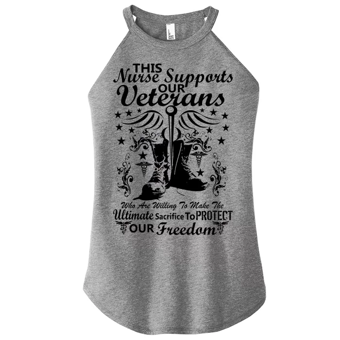 Nurse Supports Our Veterans Women’s Perfect Tri Rocker Tank