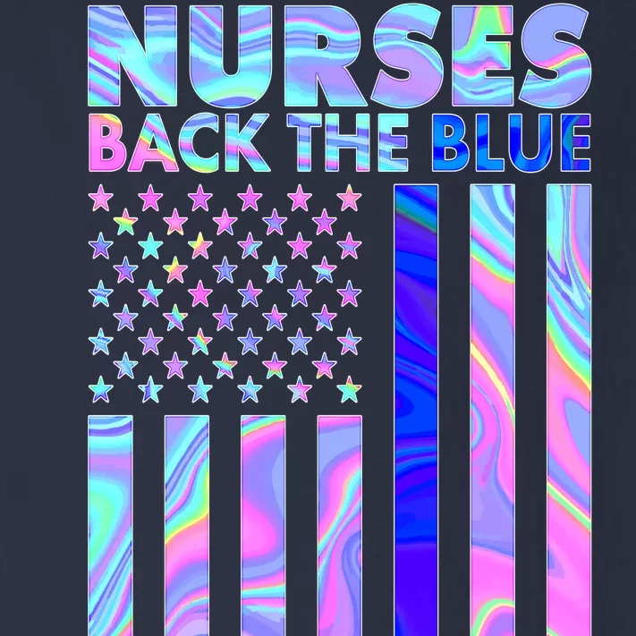 Nurses Back the Blue I've Got Your Six US Flag Toddler Long Sleeve Shirt