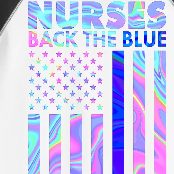 Nurses Back the Blue I've Got Your Six US Flag Toddler Fine Jersey T-Shirt