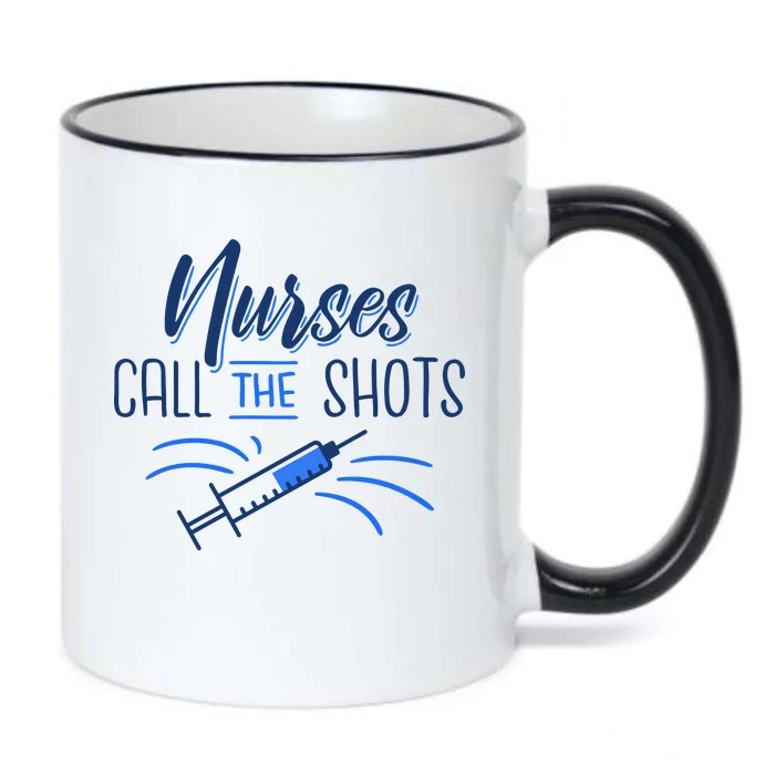 Nurses Call The Shots Black Color Changing Mug