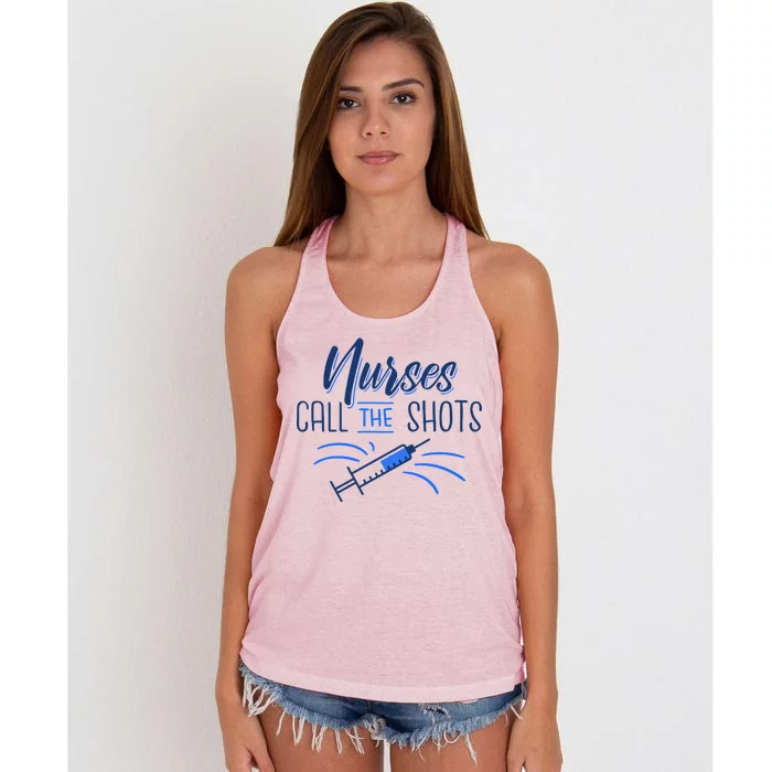 Nurses Call The Shots Women's Knotted Racerback Tank