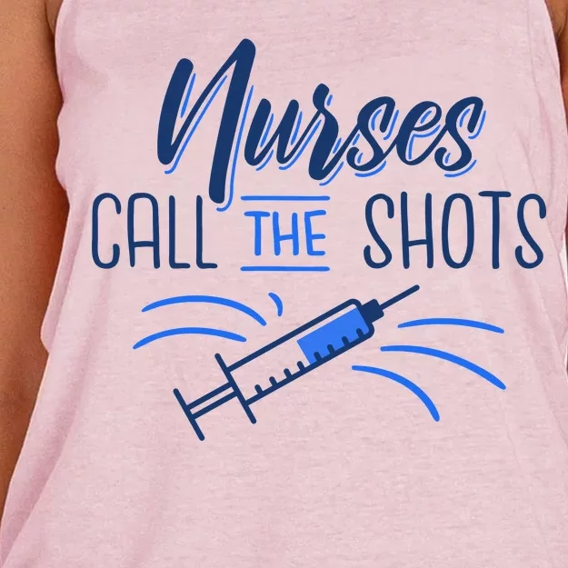 Nurses Call The Shots Women's Knotted Racerback Tank