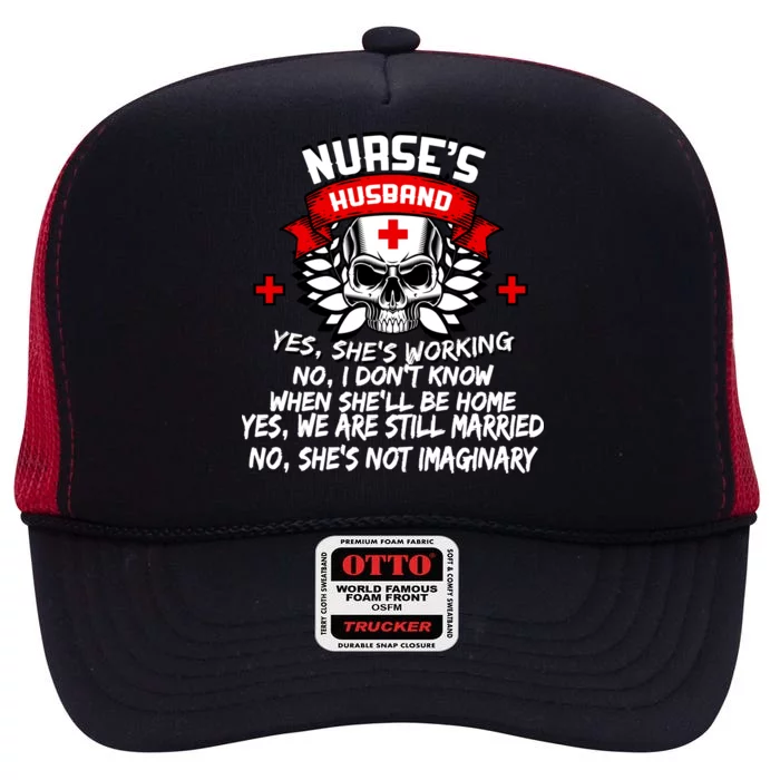 Nurse's Husband High Crown Mesh Trucker Hat