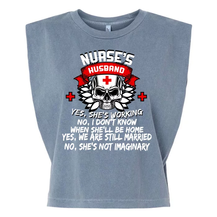 Nurse's Husband Garment-Dyed Women's Muscle Tee