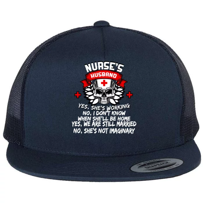 Nurse's Husband Flat Bill Trucker Hat