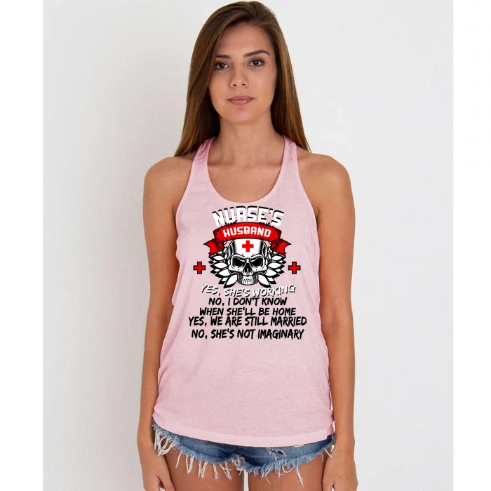 Nurse's Husband Women's Knotted Racerback Tank