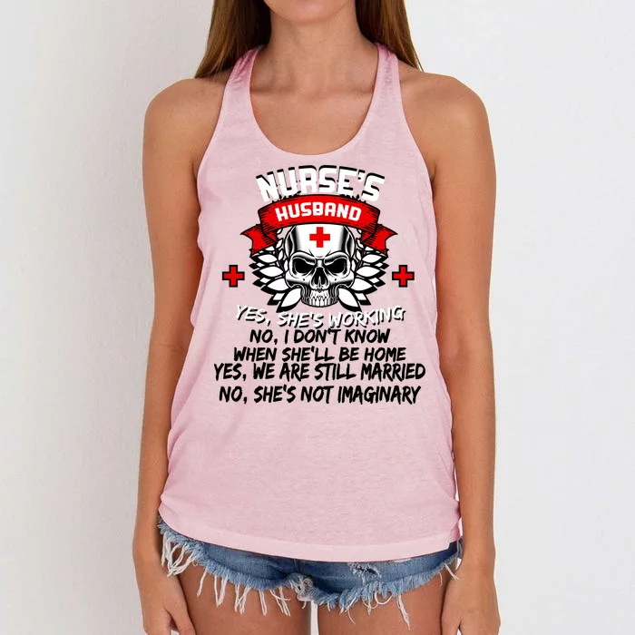 Nurse's Husband Women's Knotted Racerback Tank