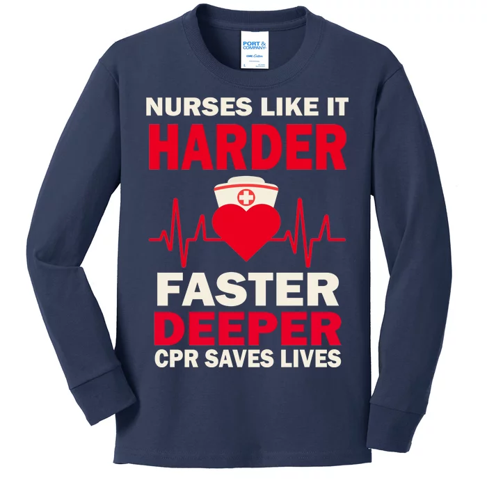 Nurses Like It CPR Save Lives Kids Long Sleeve Shirt