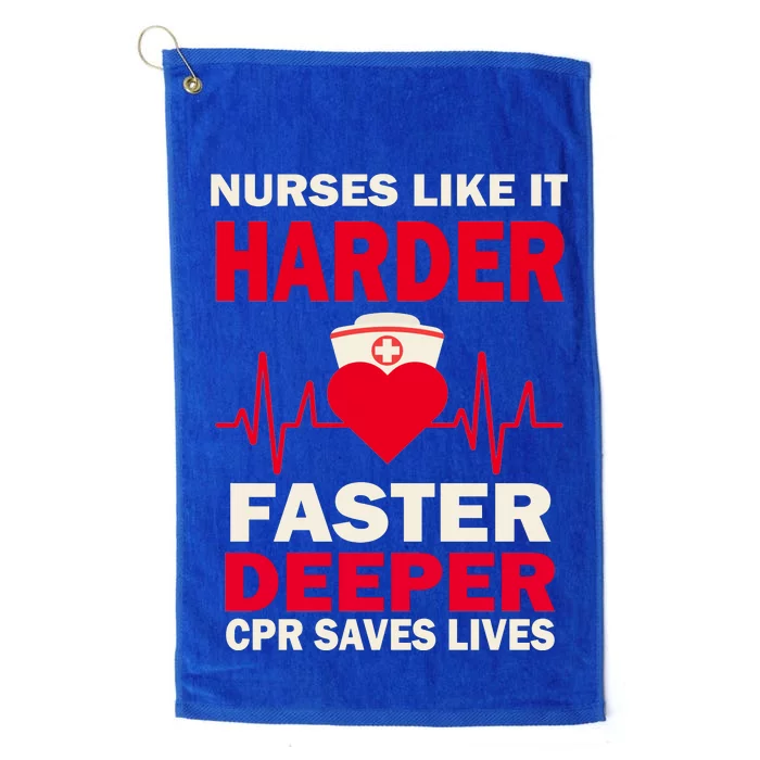 Nurses Like It CPR Save Lives Platinum Collection Golf Towel