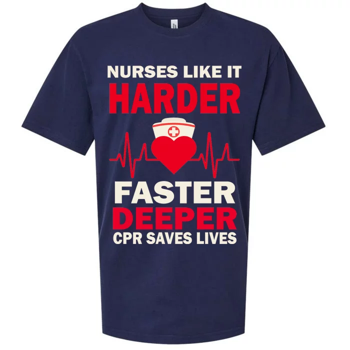 Nurses Like It CPR Save Lives Sueded Cloud Jersey T-Shirt