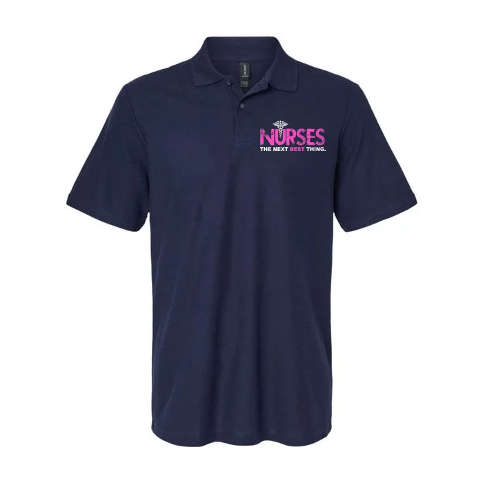 Nurses The Next Best Thing Softstyle Adult Sport Polo