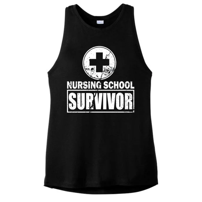 Nursing School Survivor Ladies Tri-Blend Wicking Tank