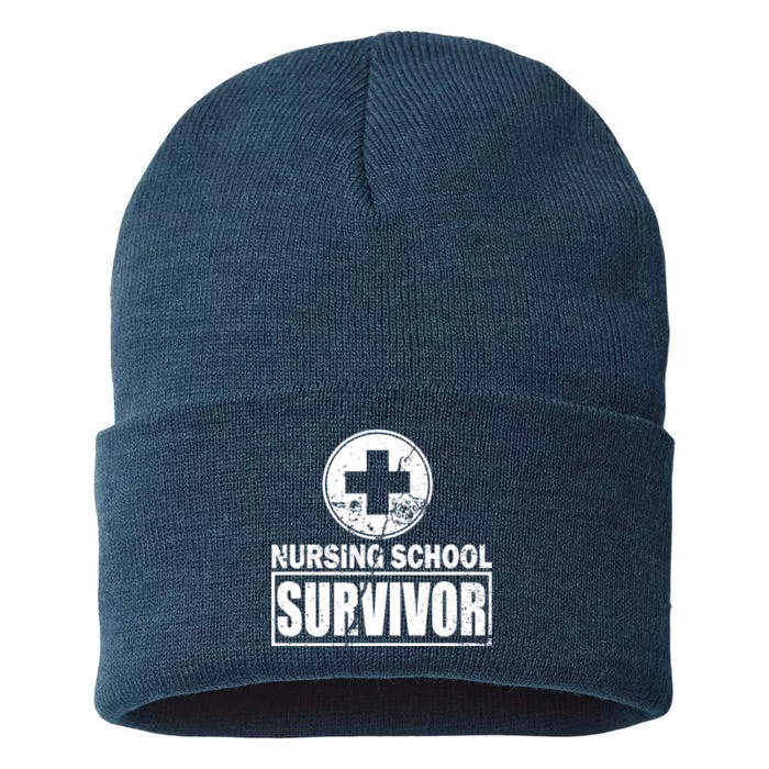 Nursing School Survivor Sustainable Knit Beanie