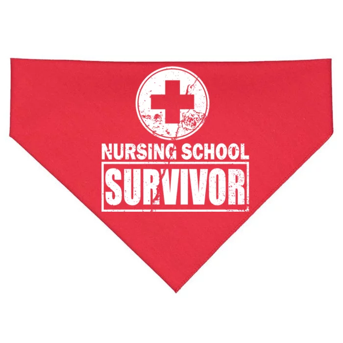 Nursing School Survivor USA-Made Doggie Bandana