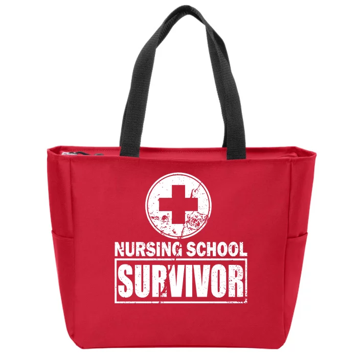 Nursing School Survivor Zip Tote Bag