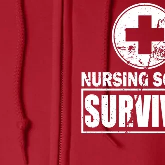 Nursing School Survivor Full Zip Hoodie