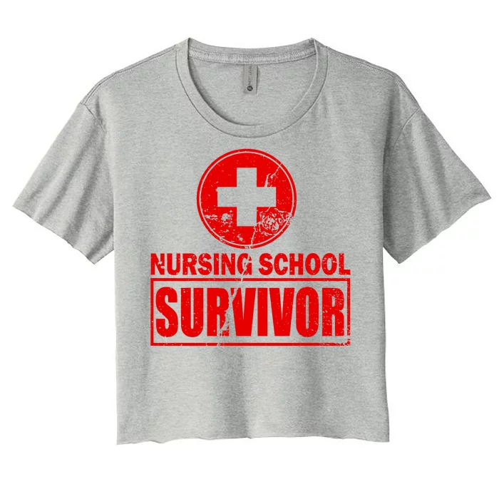 Nursing School Survivor Women's Crop Top Tee