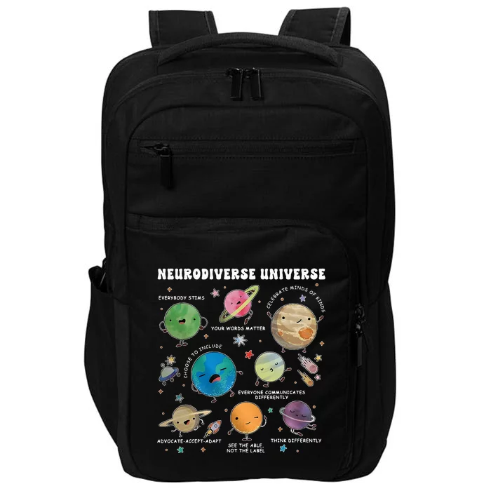 Neurodiverse Universe Space Planet Special Education Teacher Impact Tech Backpack