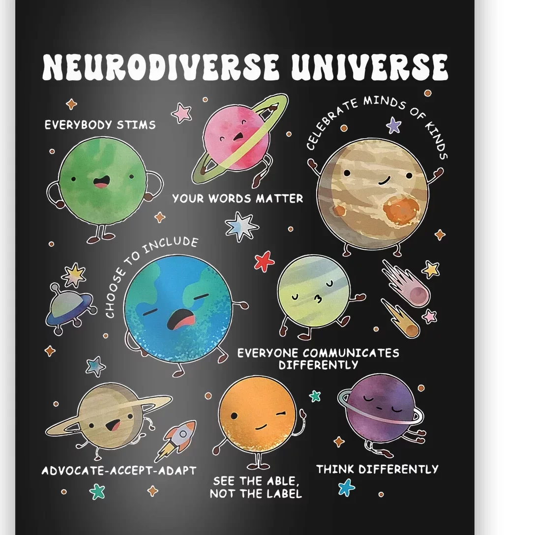 Neurodiverse Universe Space Planet Special Education Teacher Poster